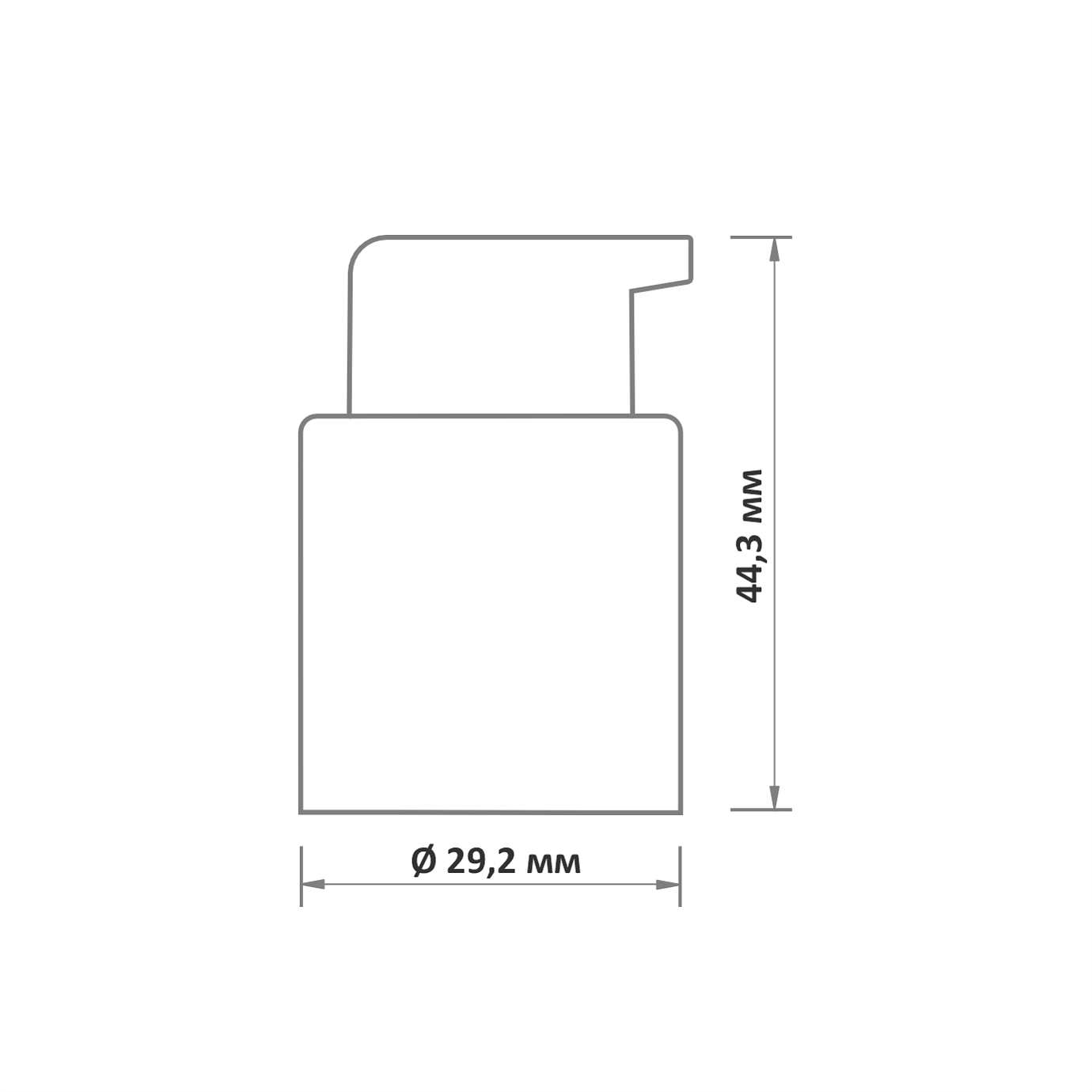 UMA alum 24/410 дозатор серебро без контакта с пружиной